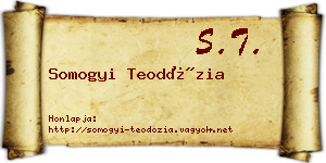Somogyi Teodózia névjegykártya